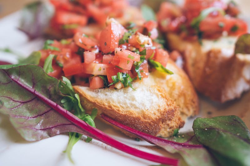 Bruschetta starter at Pizza Ranch